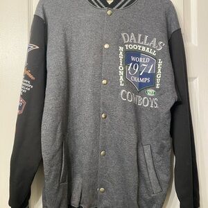 NFL Gray and Black Bomber Jacket